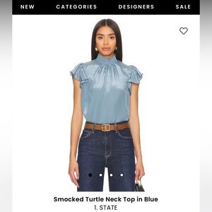 1. State Flutter Sleeve Top